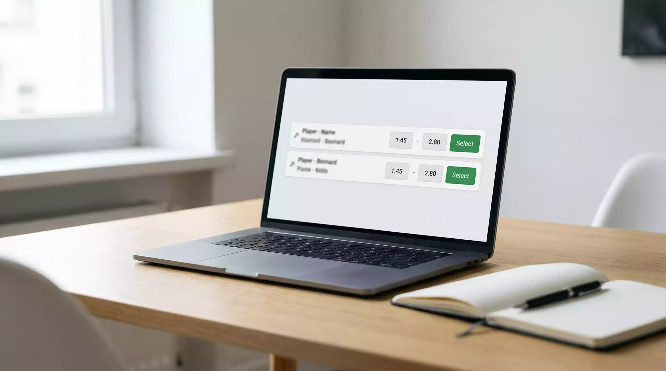 Badminton-Wettarten Übersicht mit Siegwette und Handicap auf einem Bildschirm